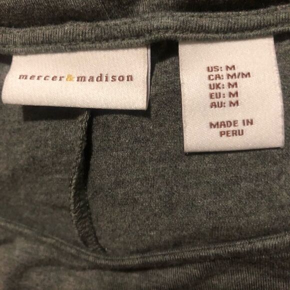 Mercer & Madison women’s size medium olive green/grey top 0055 - Picture 5 of 6